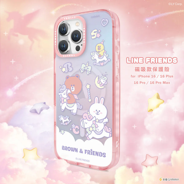【門市發售】Garmma 永橙 Line Friends MagSafe 手機殼(iPhone 16系列)