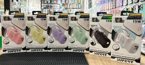 【門市發售】SuperV 直插式多功能5000mAh 外置充電器(Lightning 頭)(Power 31)(只限香港發售,不設平郵)
